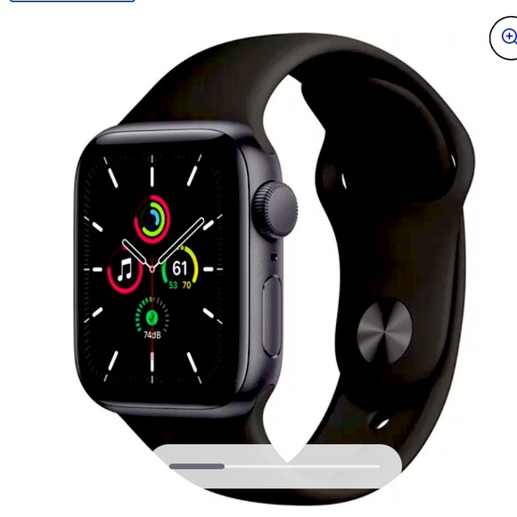 Apple Watch SE (GPS, 40MM) - Space Grey Aluminum Case with Black Sport Band - Picture 1 of 6